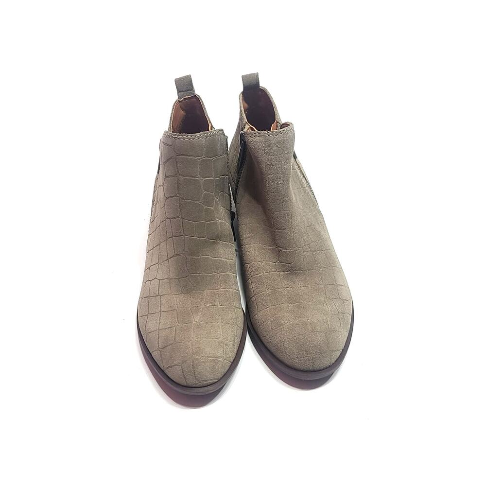 Lucky Brand Basel Fossilized Jupiter leather ankle booties women's 7.5 - Picture 2 of 7
